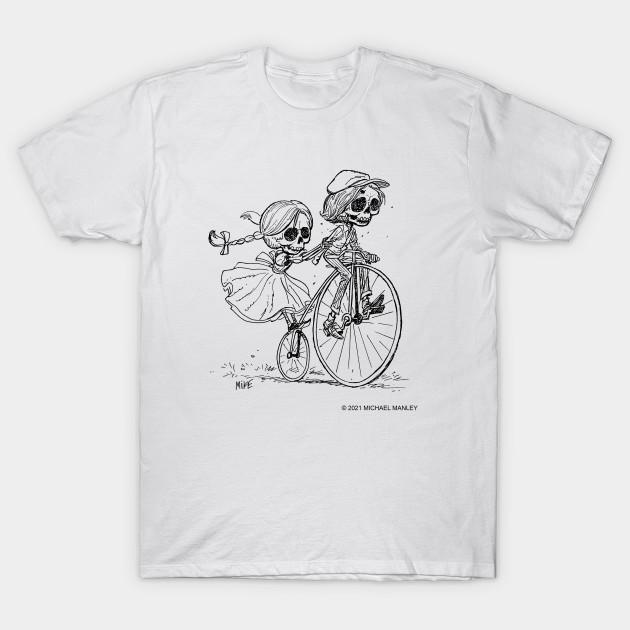 

Men Black Print T-shirt Bike Ride No-Cut Transfer Paper Print Cotton Tshirt L білий