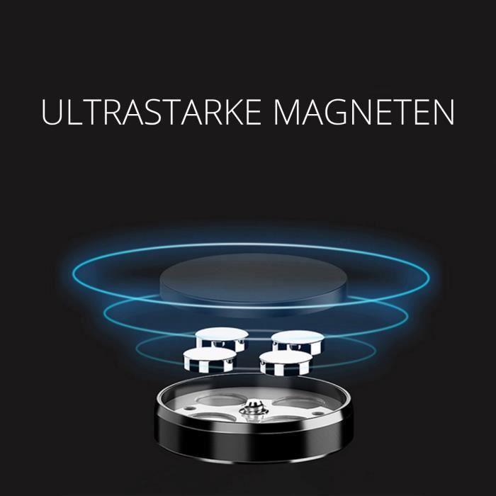 Support Téléphone Voiture - Utoopie - Universel - Aluminium - Magnétique - Argent