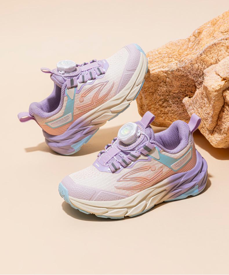 Hapi Bear Double Mesh Kids' Shoes - Spring/Autumn Casual Sneakers with Rotating Button for Boys and Girls