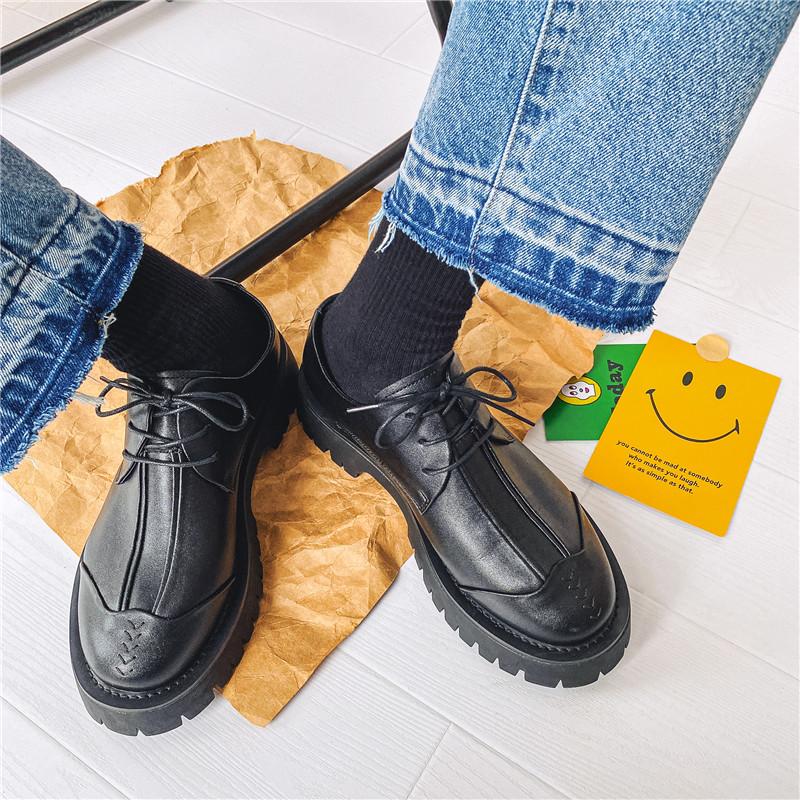 Fashion Men's Derby Shoes Fashion designer style Wedding Party Outdoor leisure business Black walking formal Thick soled men's shoes