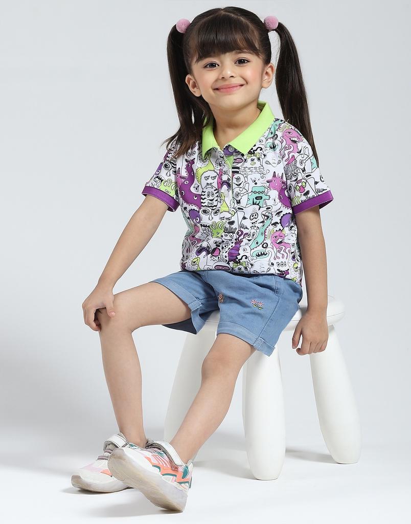 MONTE CARLO Girls Regular Fit Summer T-Shirt