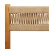 Bistro Chairs 2 pcs Beige Solid Acacia Wood and Rope