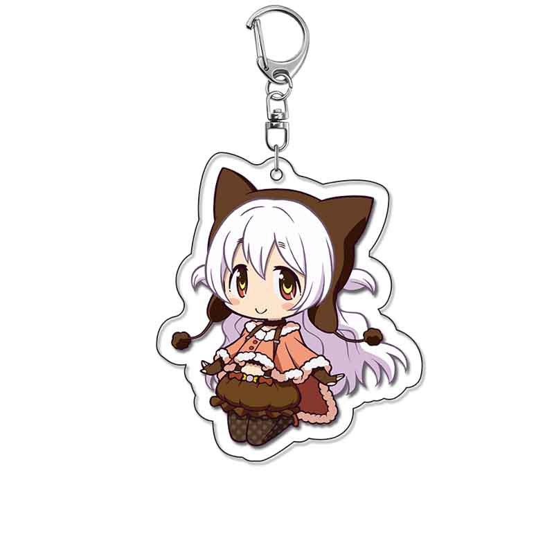 1pc Anime Puella Magi Madoka Magica Kaname Akemi Homura Cartoon Keychain Bag Tag ACG Decorative Baji Keyring