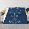 Flying Fortress Fighter Blanket Pilot Plane Thermal Soft Flannel Blanket Portable Travel Blanket