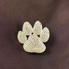 Classic Vintage Style Cat Paw Brooch Fashion Accessory Lapel Pin with Rhinestone Decoration for Clothing Bags and Hats