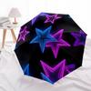 1pc Neon Stars Automatic Open/Close Umbrella, Compact Travel Umbrella, 8-Rib Sturdy Frame - Ideal Gift for Friends Yy251118017
