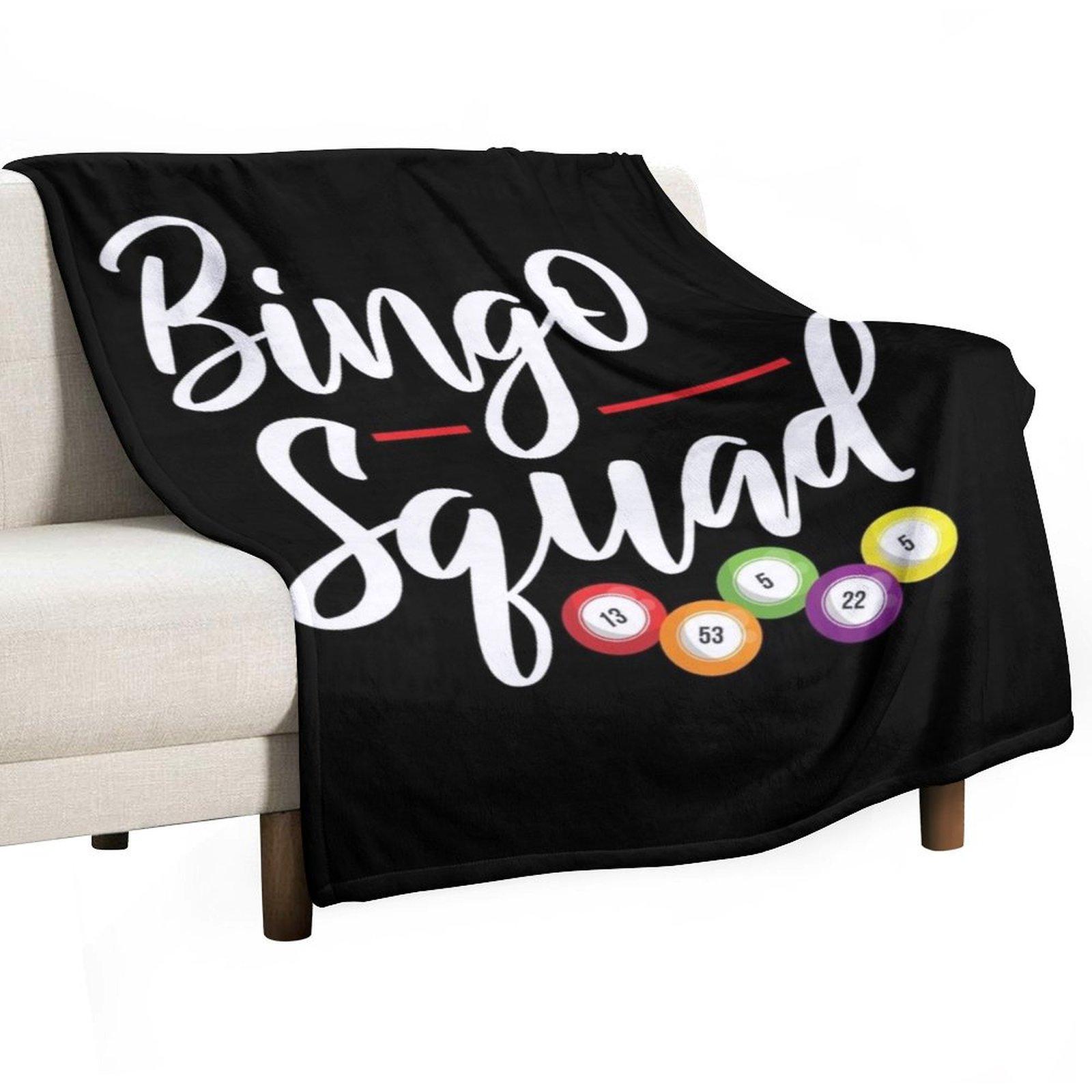 Funny Bingo Squad Throw Blanket Giant Sofa Sofa For Sofa Thin Soft Beds Blankets 30x40in