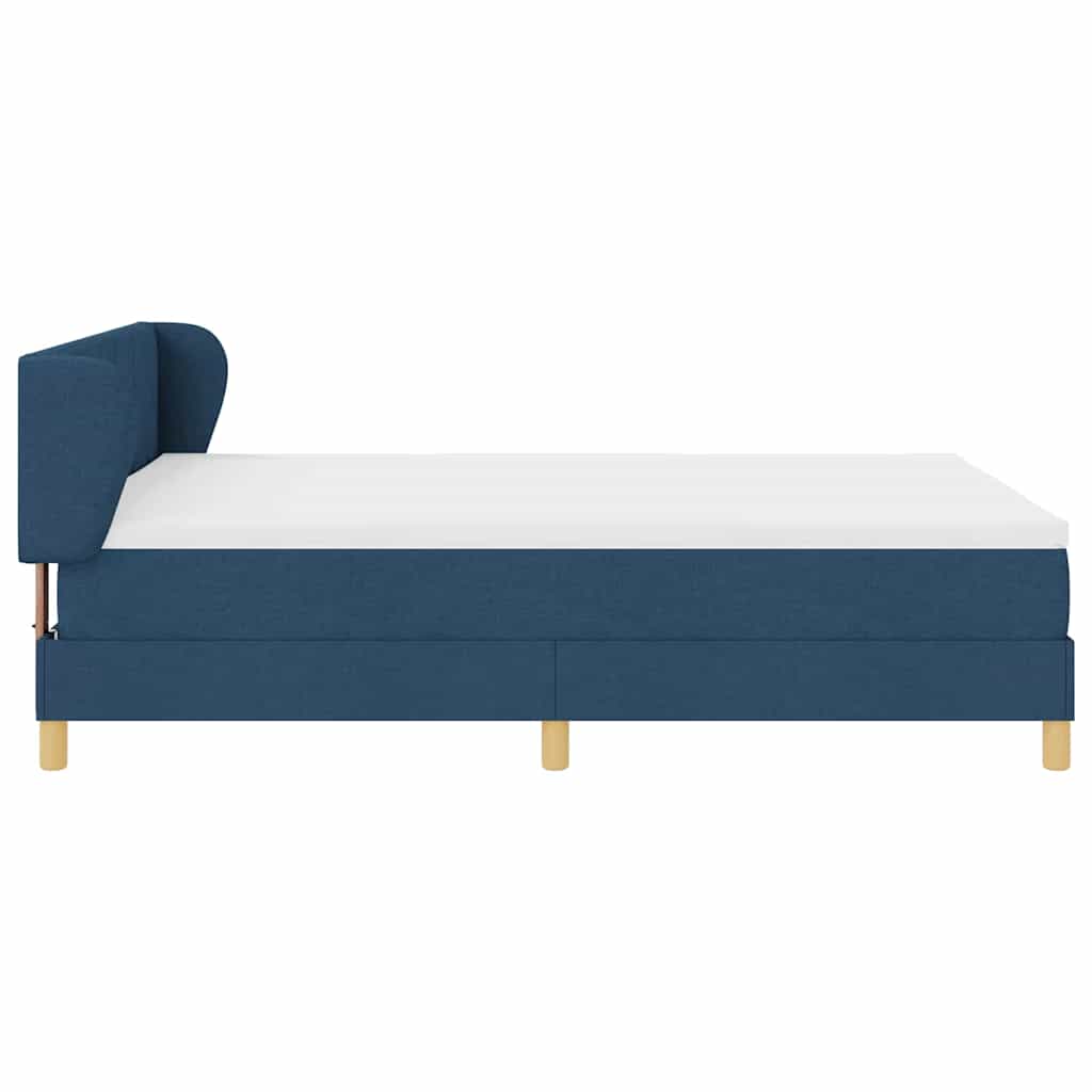 Boxspring bed with headboard Blue 140 x 200 cm Fabric