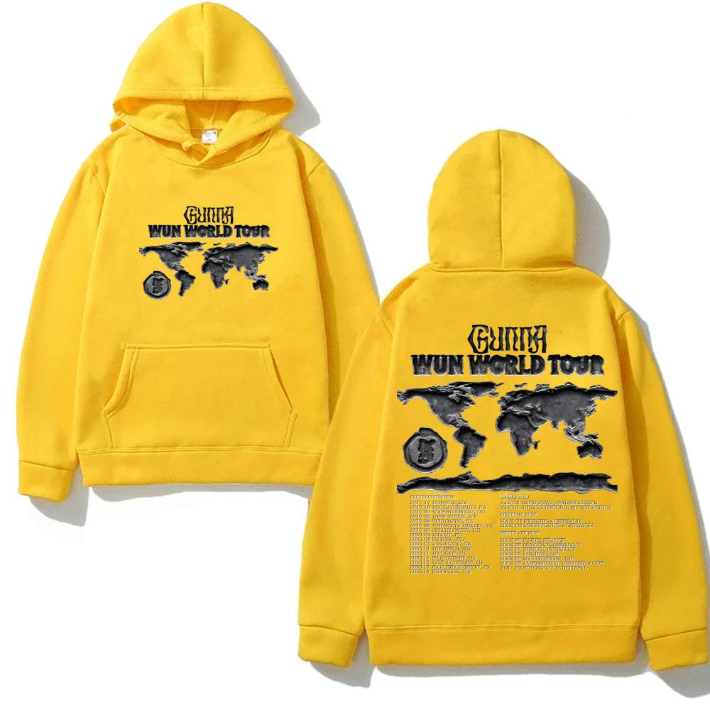 Rapper Gunna WUNNA World Tour 2025-2026 Hoodie Casual High Quality Cartoon Print Moletom with Hooded Fleece Comfortable Hoody