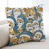 Cute MMofusandES cushion cover Home Bedding Sofa living Room pillowcase Simple Soft Skin Cushion Cover Party Gift