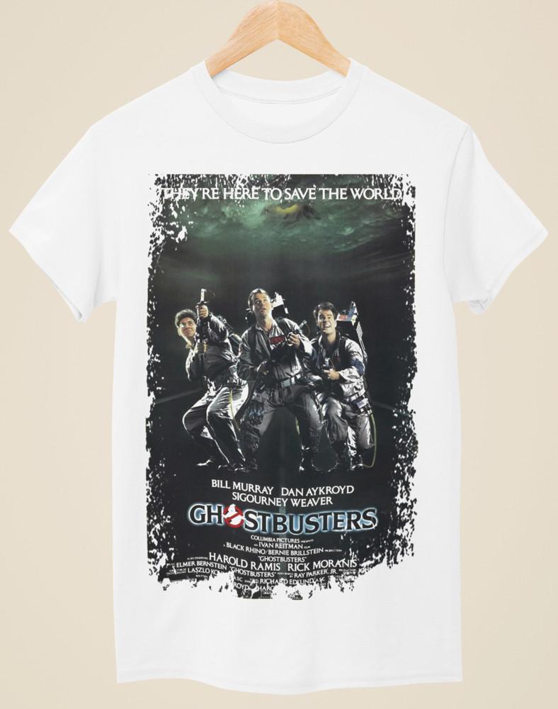 Ghostbusters - Movie Poster Inspired Unisex White T-Shirt Unisex T-Shirt M