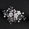 Europe and America Cross Border Bridal Wedding Headdress Flower White Spray Hair Comb Hairpin 3 Pieces Set Accessories
