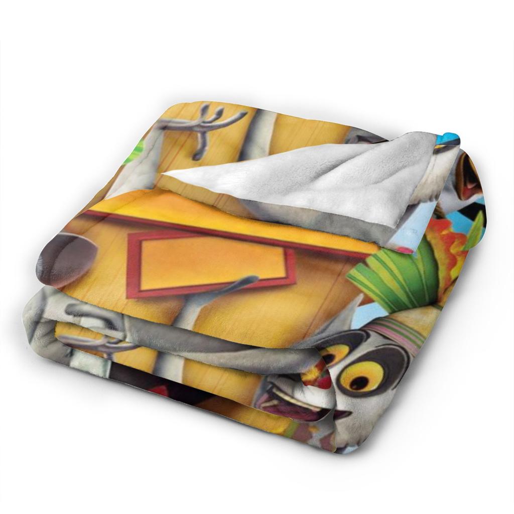 Pingwiny z Madagaskaru Merch Kocie Miękki Polarowy Koc Piknikowy Wygodne Narzuty