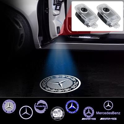 2 Adet HD LED Karşılama Işığı Araba Kapı Projektör Lambaları Mercedes Benz AMG S-Sınıfı W221 2005-2010 2011 2012 2013 için Araba Aksesuarları BG1