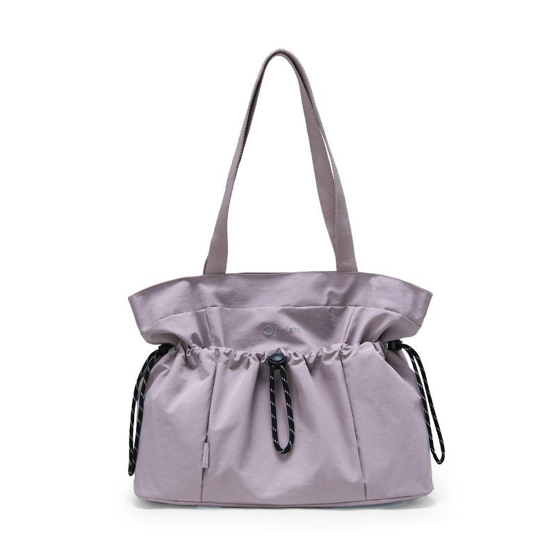 Casual Large Capacity Drawstring Anti-Theft Shoulder Bag Urban Minimalist Tote Bag Casually