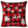 New Christmas Pillow Cover Four-piece Set Pillow Cushion Office Lumbar Backrest Decorative Backrest