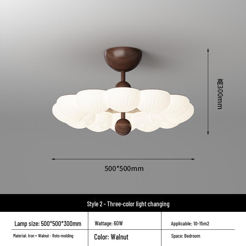 Wabi-Sabi Retro Round Ceiling Lamp: Full Spectrum, Eye-Protective Light for Master Bedroom