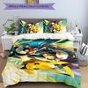 3Pcs Superhero Pikachu Adventure Bedding Set Soft Fabric Duvet Cover Pillowcases Home Xmas Halloween Gift 1 Duvet Cover 2 Pillowcase S1271