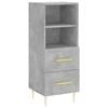 VidaXL Buffet Gris béton 34,5x34x90 cm Bois d'ingénierie 828656