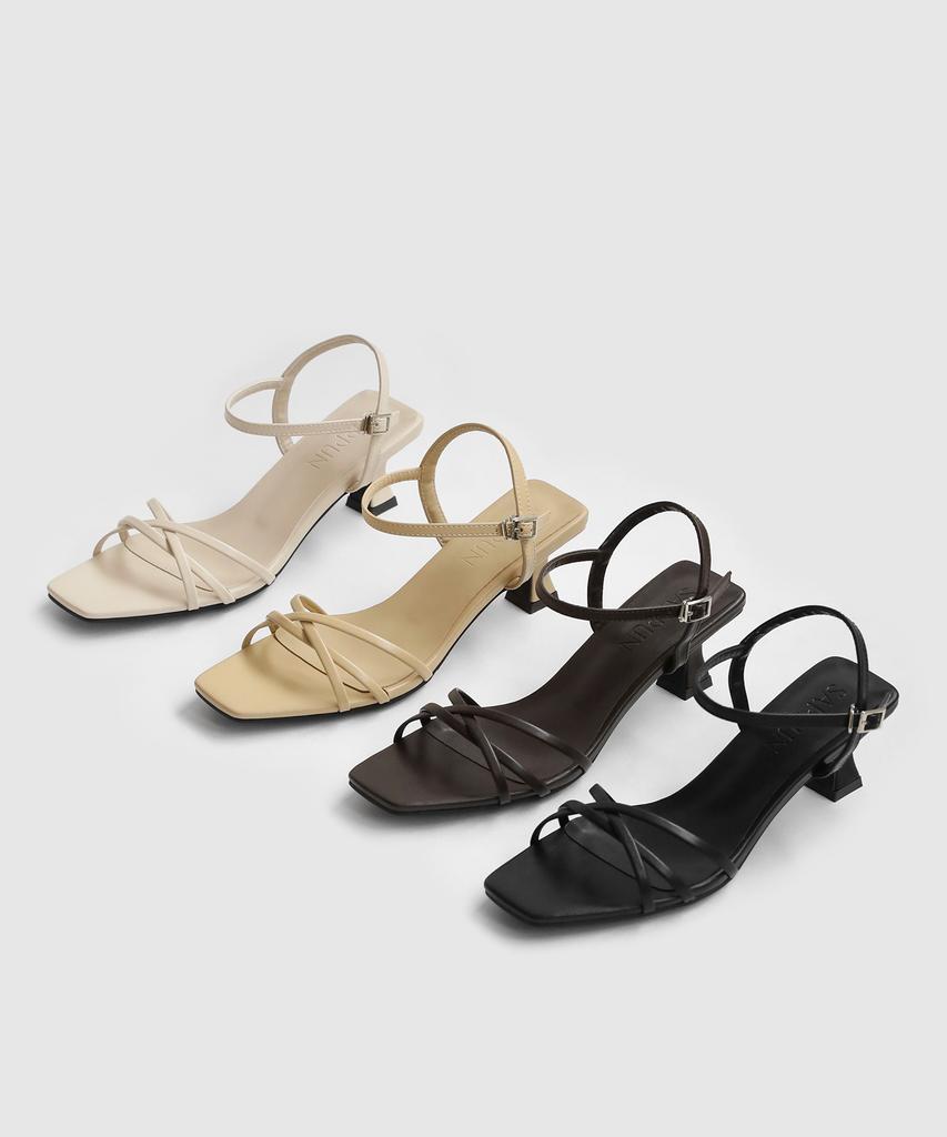 Sappun Herres Strap Sandal Heels (5Cm)
