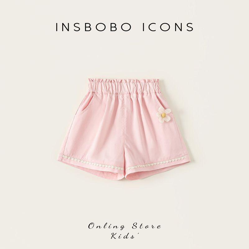Insbobo Girls  Pants 2025 New Summer Girls  Shorts Children s Casual Pants Baby Clothes Summer Wear Versatile Pink 100