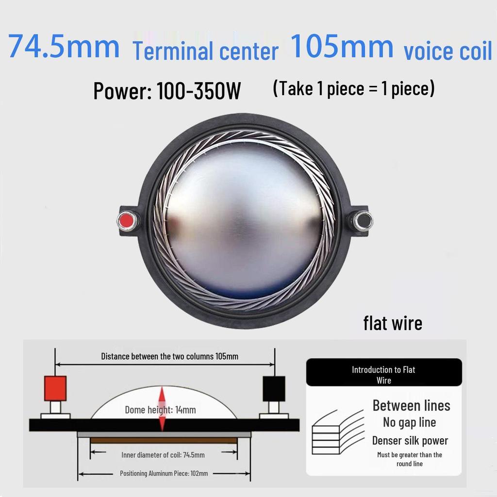 High-Frequency Voice Coil Diaphragm Repair Parts: 25-75 Core Round Flat Wire