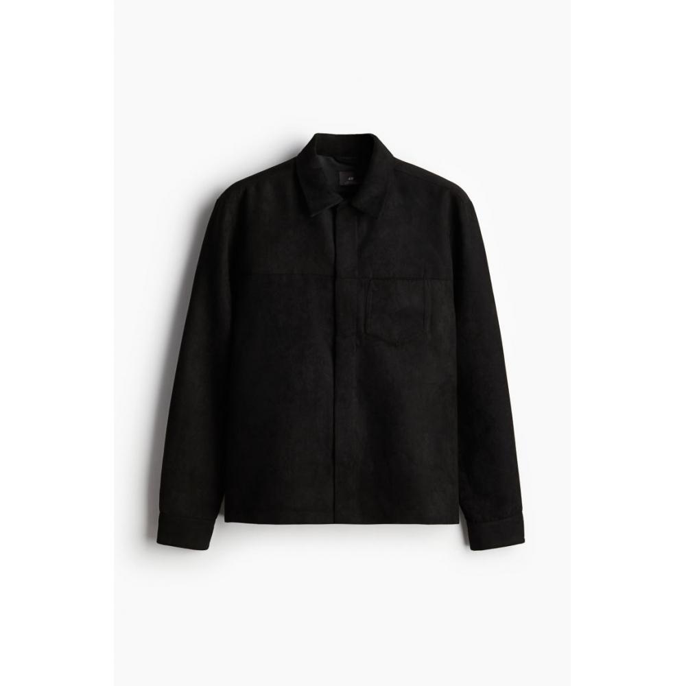 

HM Regular Fit Napped oversHirt Black S