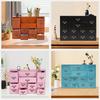 12 Drawers Storage Box,Brown/Black/Pink/Blue Rectangular Drawers Organizer Tabletop 51*10*35cm for Home,Office