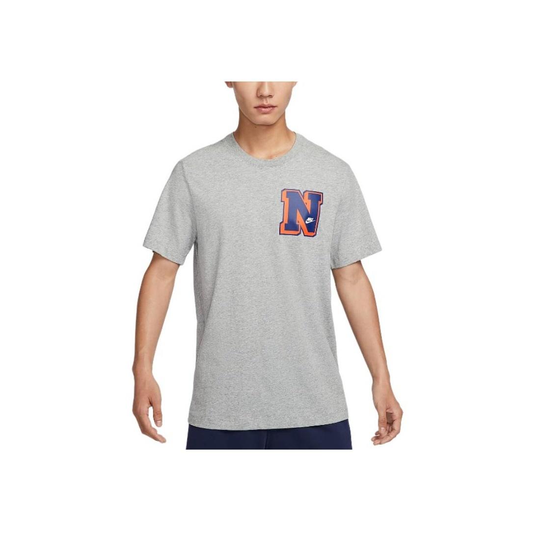 

Nike Винтажная повседневная футболка с коротким рукавом с надписью «Письмо», мужские топы, темно-серый цвет FV3773-063 2XL