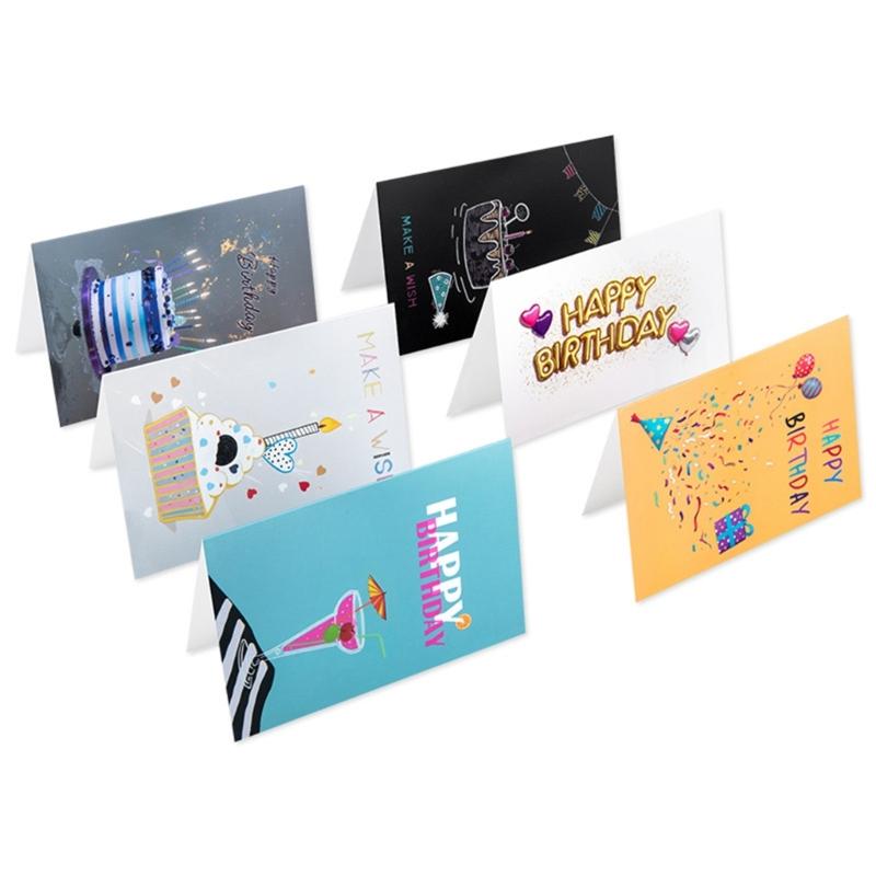 Birthday Card Handmade Greeting Card with Envelope Colorful Surprise Card for Women Festives Celebration Supplies