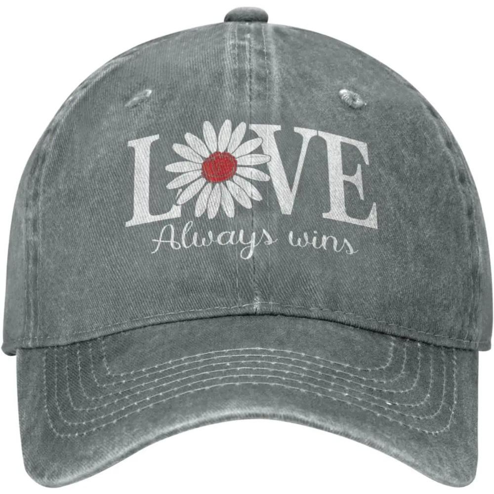Hat Love Always Wins Hat Women Dad Hats Cute Hats One Size Unisex Mens Cap All Seasons