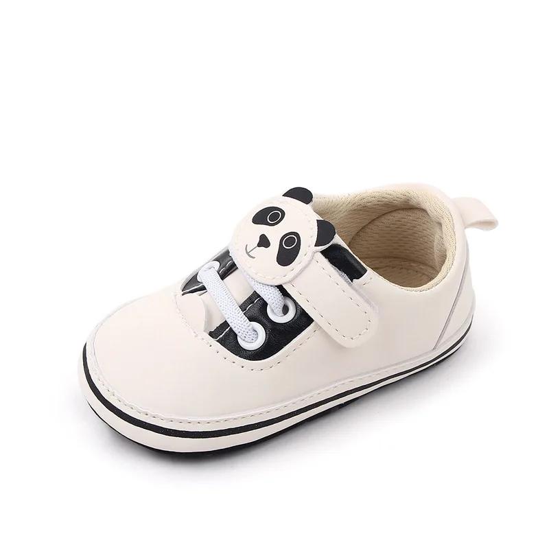 

Детская обувь, новая осенняя детская обувь для малышей с рисунком панды, обувь для девочек, нескользящая мягкая подошва, обувь для мальчиков, милые повседневные кроссовки Apatos Bebe 11cm чёрный