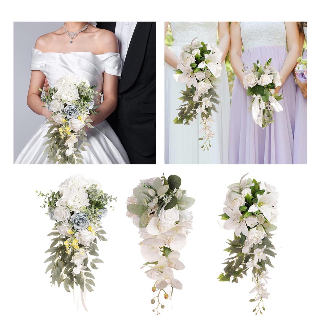 Hochzeitsstrauß für die Braut, Handblumenstrauß für die Braut, Wurfstrauß, Blumenstrauß für die Hochzeit, Kunstblumen zum Jahrestag