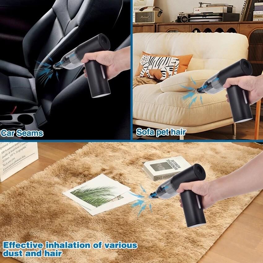 2 in 1 Portable Compressed Air Blower & Vacuum Cleaner Cordless Duster Blower for Keyboard Computer Cleaning Air Duster