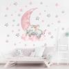 1Pc Cartoon Pink Elephant Wall Stickers Room Decor Bedroom Wall Decals Baby Room Nursery Wall Decoration Stickers Living Room