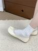 Flat Bottom Red Pig's Trotter Shoes Single Shoes Women's Shoes 2025 New Summer Split-toed Horseshoe Thumb Pig's Foot Bean Shoes