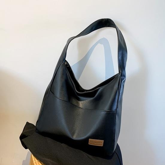 Velkokapacitní retro taška Vodotěsná taška z umělé kůže Stylové úložné pouzdro s texturou pro ženy, doplňky