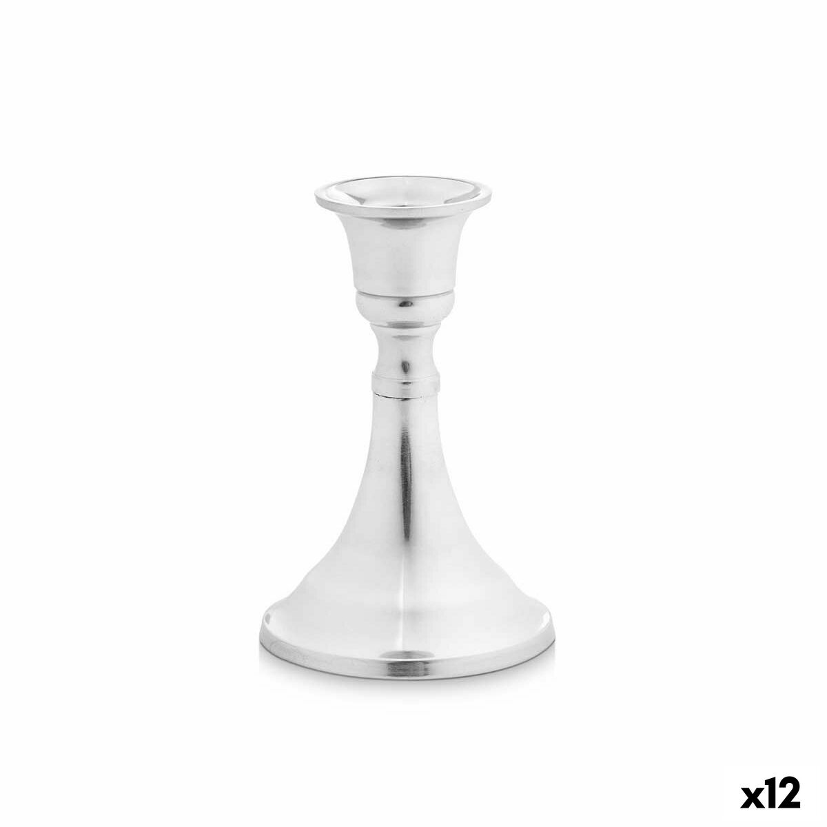 

Серебряный алюминиевый горшок для свечи 5 x 11 x 9 см (12 единиц) TU прозрачный