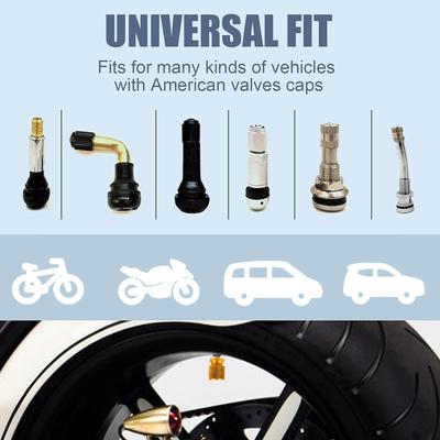 4Pcs Tire Valve Caps Aluminum Car Wheel Plugs Auto Tyre Stems Cap Tyre Rim Stem Covers Universal Car Exterior Accessories