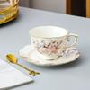 Vintage Floral Bone China Coffee Tea Set, Retro Rose Ceramic Teapot Cup Saucer, Elegant British Style Tableware for Afternoon Tea