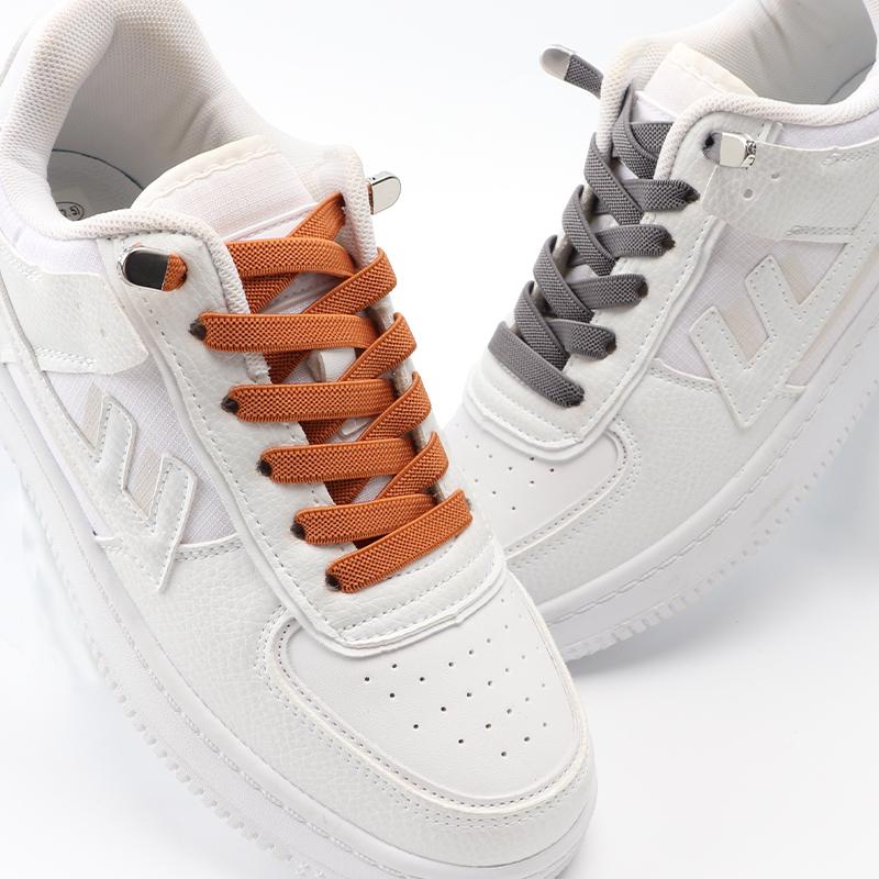 Elastic Laces Sneakers No Tie Shoe Laces 8MM Widened Flat Shoelaces Without Ties Kids Adult Sports Shoelace Shoes Accessories