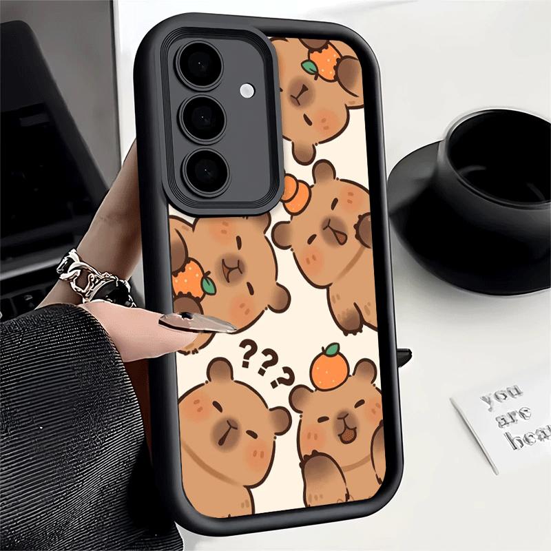 Phone Case for Samsung Galaxy A17 A16 A15 A14 A13 Funny Capybara Cartoon Cute A56 A36 A26 A55 A35 A25 A54 A34 A24 A53 A33 A23 A0