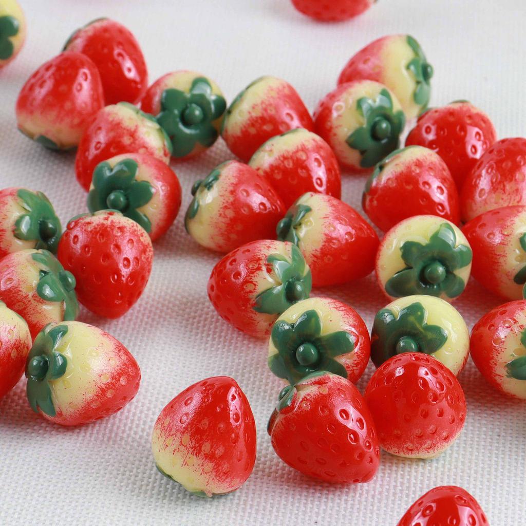 3D Resin Strawberry Jewelry Keychain & Photography Prop