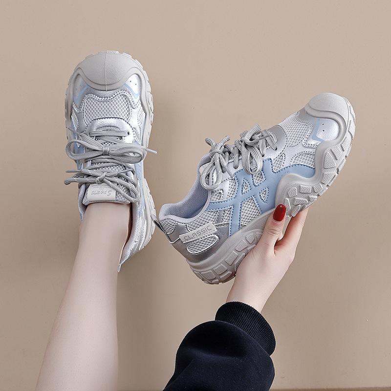 Plattform Dad Shoes Damen Ins Outdoor Freizeitschuhe Frühling Neu Mesh Vielseitig Sportschuhe Laufschuhe