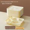 SIVIR 1300ml 5-Compartment Disposable Corn Starch Meal Prep Containers