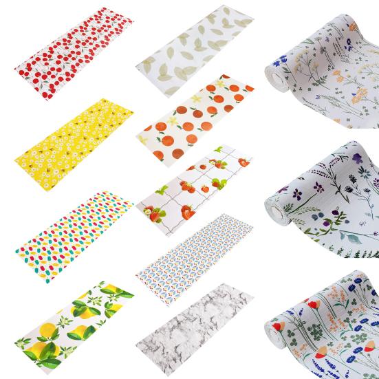 1 Roll 30/45CMx300CM Cabinet Liner Waterproof PVC Drawer Shelf Liner Dust-proof Cuttable