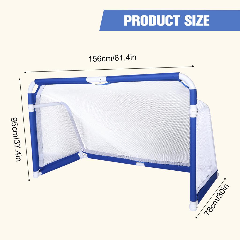 5x3 FT Aluminum Soccer Goal Portable Football Goal Quick Set Up Foldable Indoor/Outdoor Soccer Net for Backyard Kids and Adults