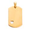 5Pcs Wholesale 5 Colors Military Tag Jewelry with heart Stainless Steel Necklace Pendant High Polished Necklace