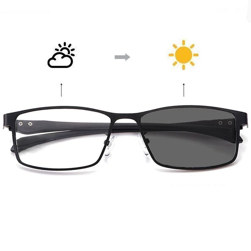 Retro Small Rectangle Prescription Glasses Men's Reading Eyewear Smart Lenses Photochromic Optical Eyeglasses For Men