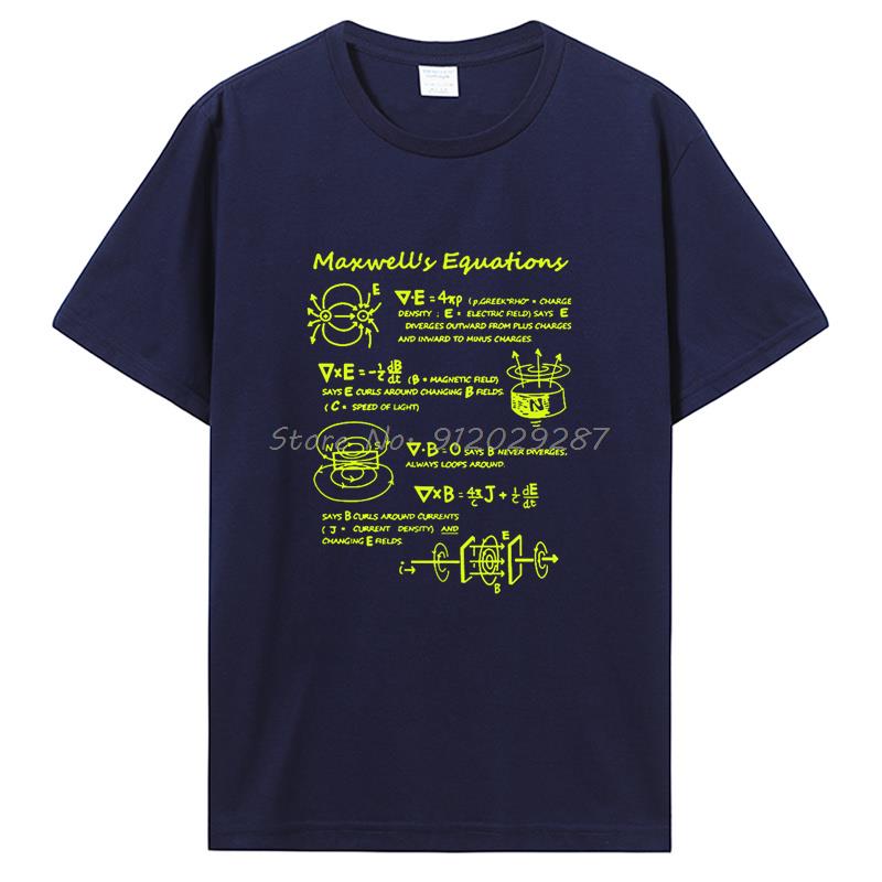 Funny Electromagnetic Physics Maxwell Equation T Shirt Cotton Tshirt Birthday Gifts Summer Style T-shirt Men Clothing